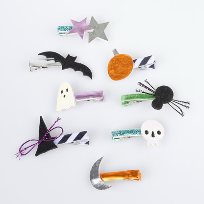 Halloween Icons Hair Clips (x 8)