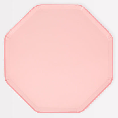 Cotton Candy Pink Dinner Plates (X 8)