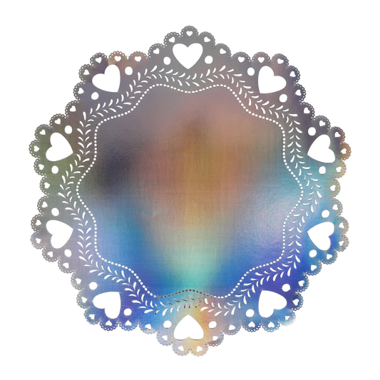Valentine's Iridescent Doily Placemats