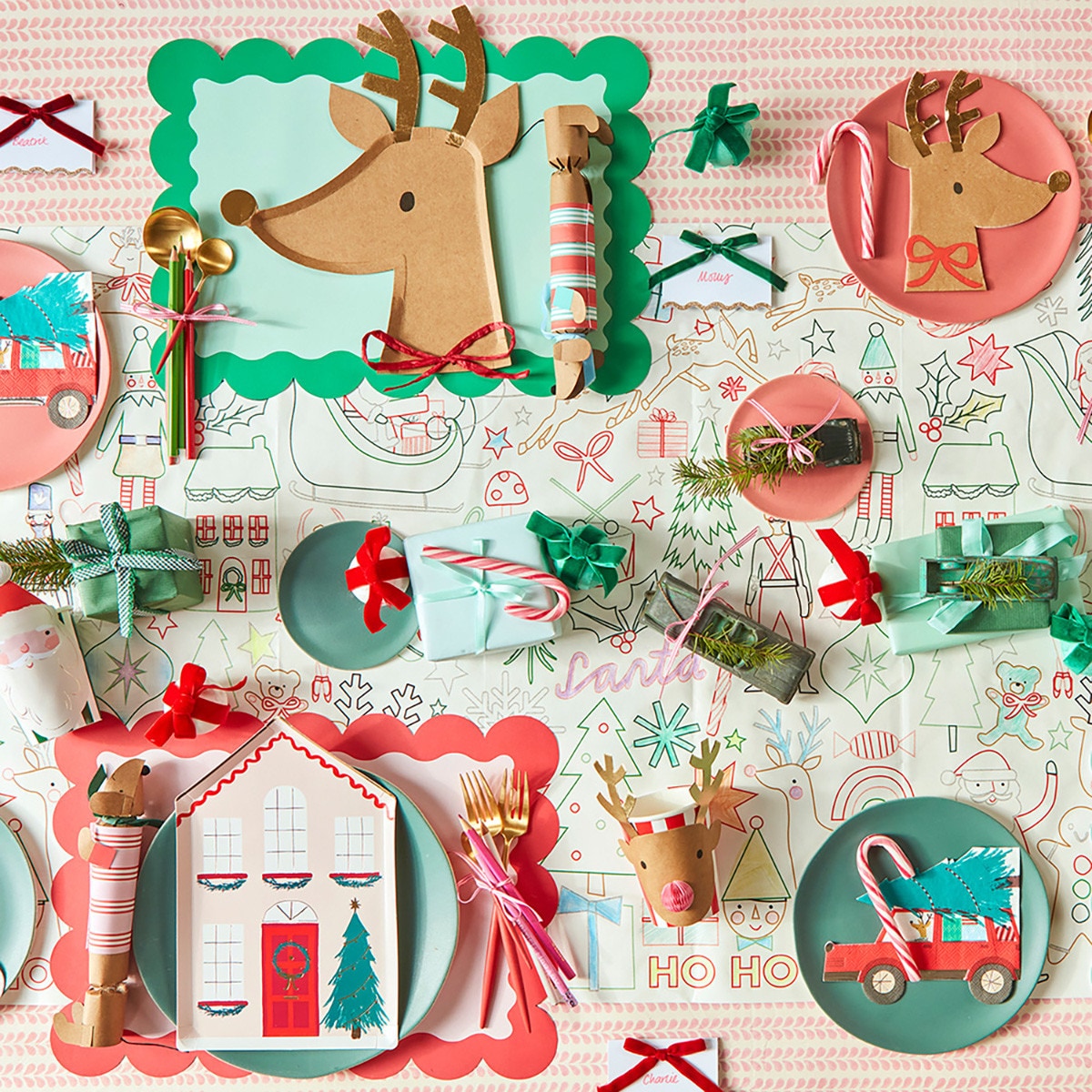 Driving Reindeer Napkins (x 16)