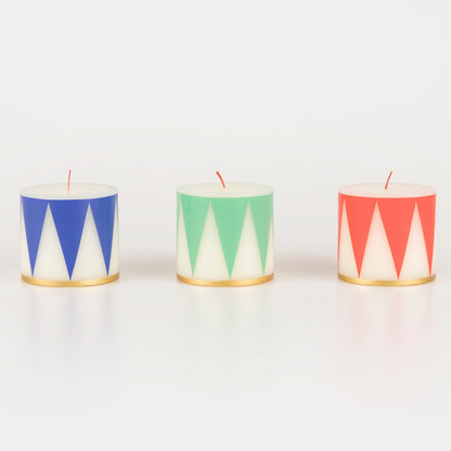 Small Drum Candles (x 3)