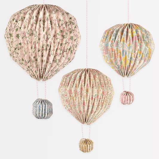 Meri Meri x Liberty Origami Balloon Decorations (x 3)