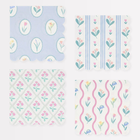 Bloomsbury Floral Pattern Small Napkins (x 16)
