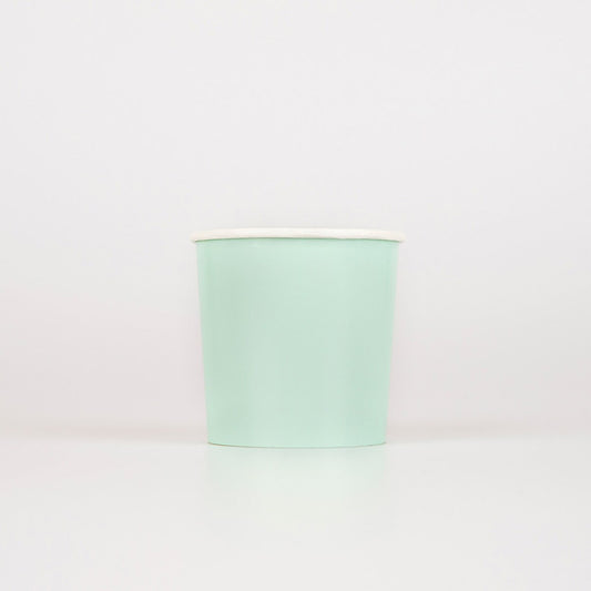 Sea Foam Green Tumbler Cups (x 8)