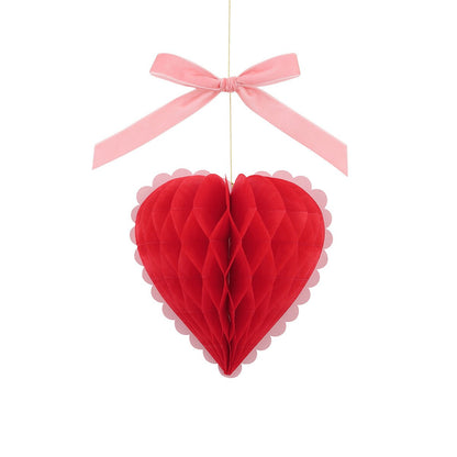 Honeycomb Heart Decorations (x 8)