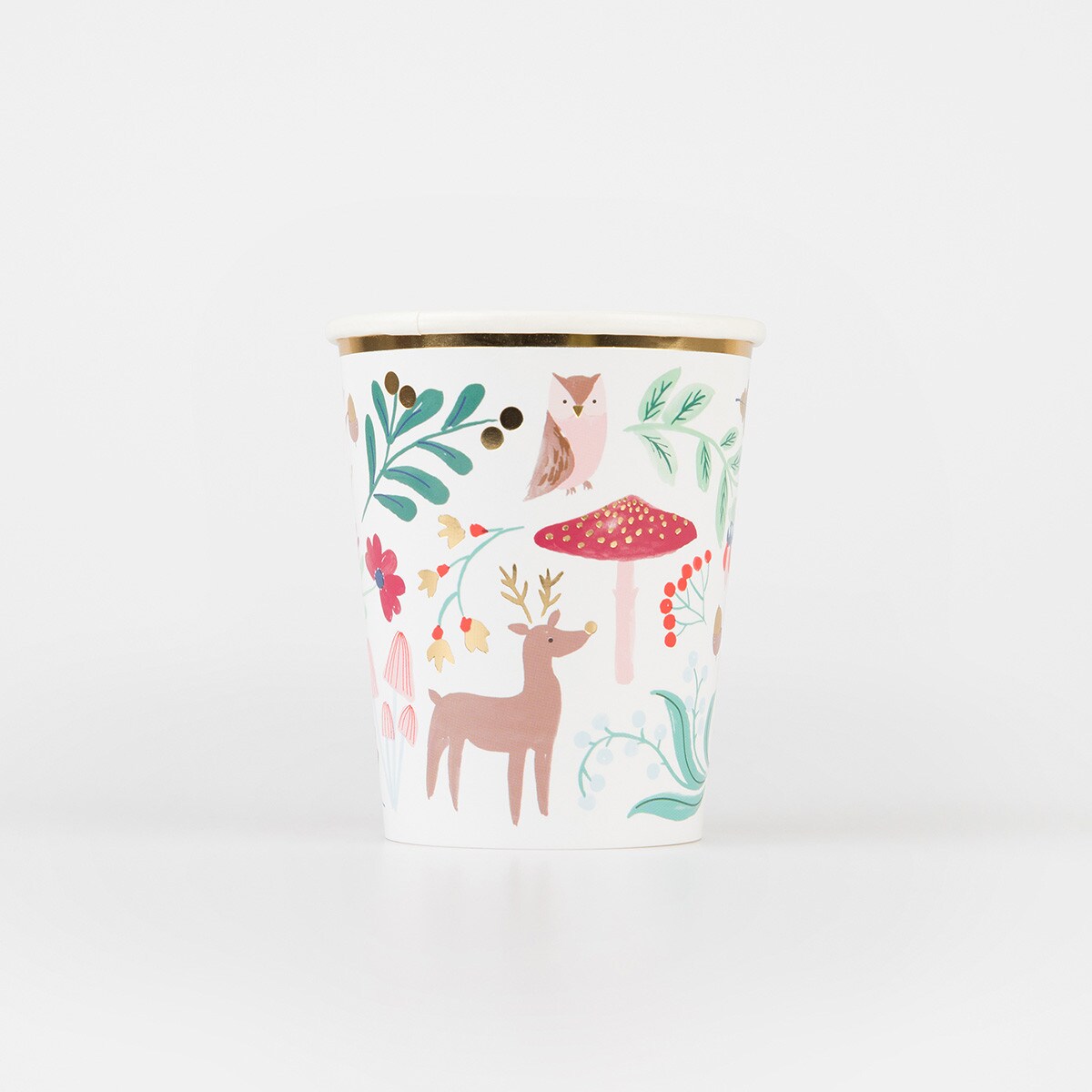 Winter Woodland Cups (x 8)