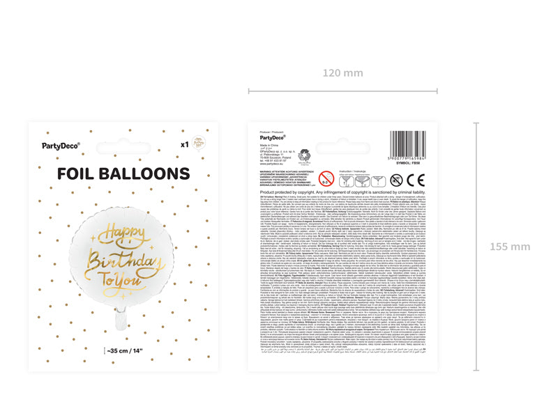 Foil Balloon, Happy Birthday to You