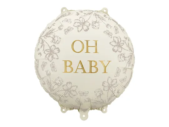 Foil Balloon Disc Oh Baby (35X35CM)