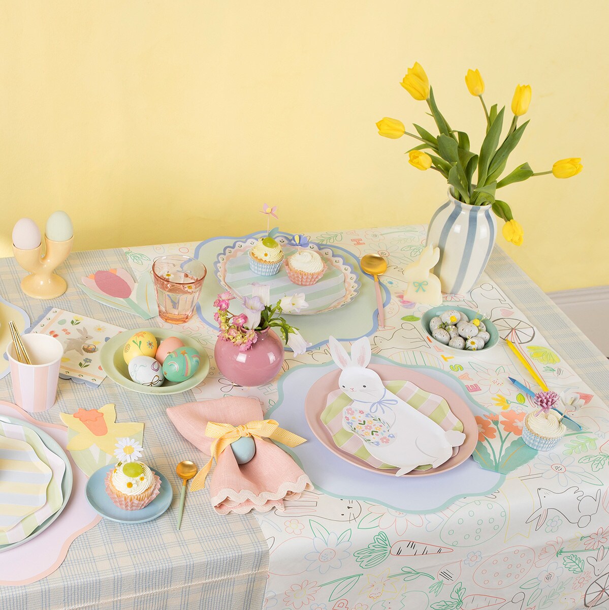 Easter Color In Activity Tablecloth