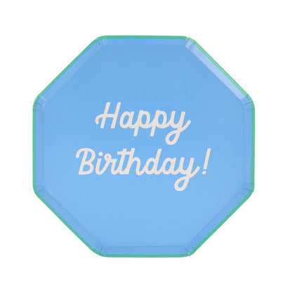 Mixed Happy Birthday Side Plates (x 8)