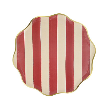 Fall Stripe Side Plates (x 8)