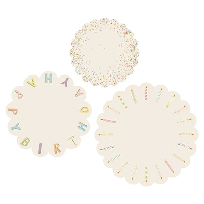 Happy Birthday Serving Papers- Pack of 12