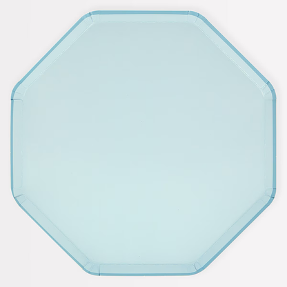 Summer Sky Blue Dinner Plates (x 8)