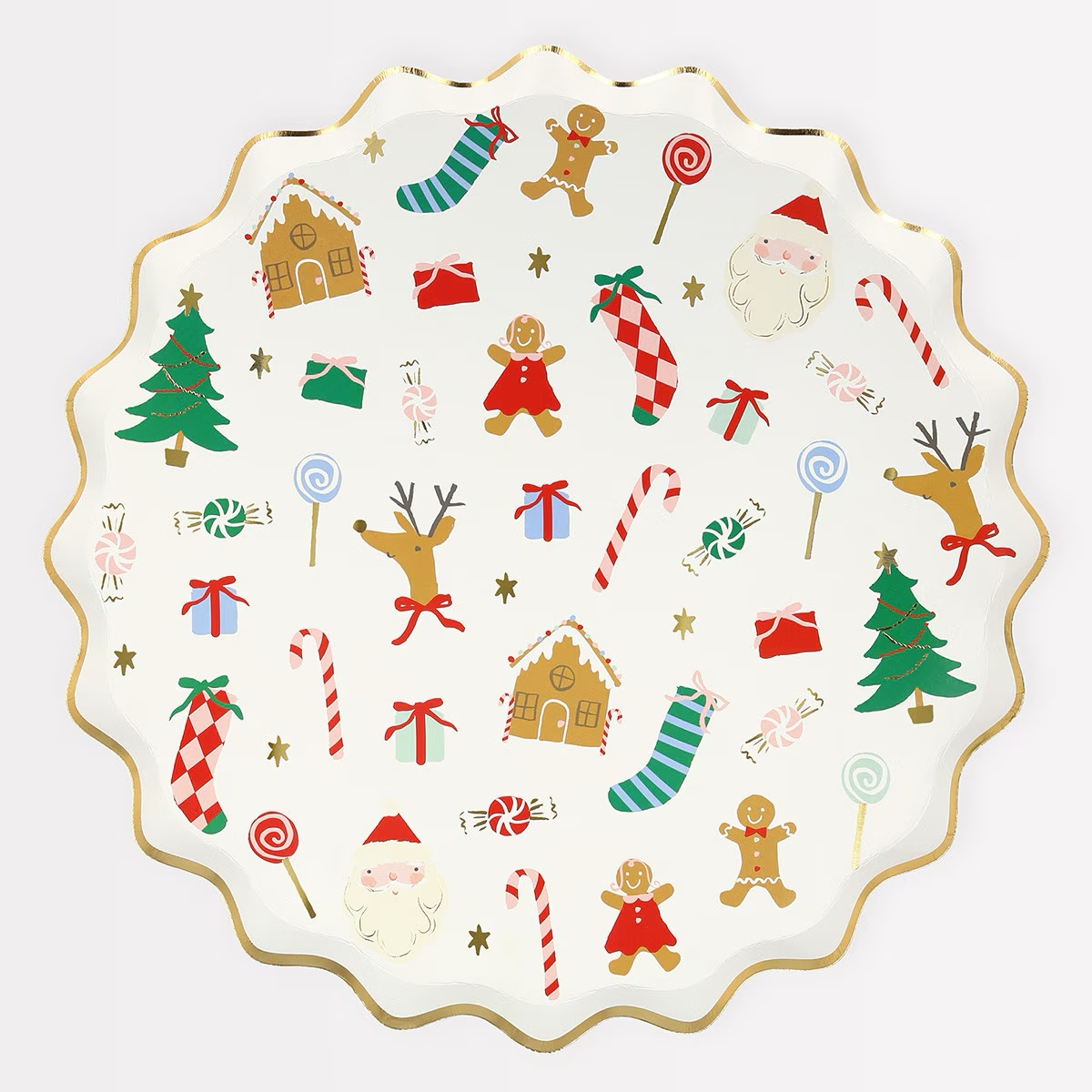 Jolly Christmas Dinner Plates (x 8)