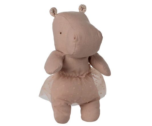 Hippo with Skirt Soft Rose - Small