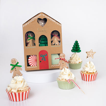 Gingerbread Cupcake Kit (x 24 toppers)