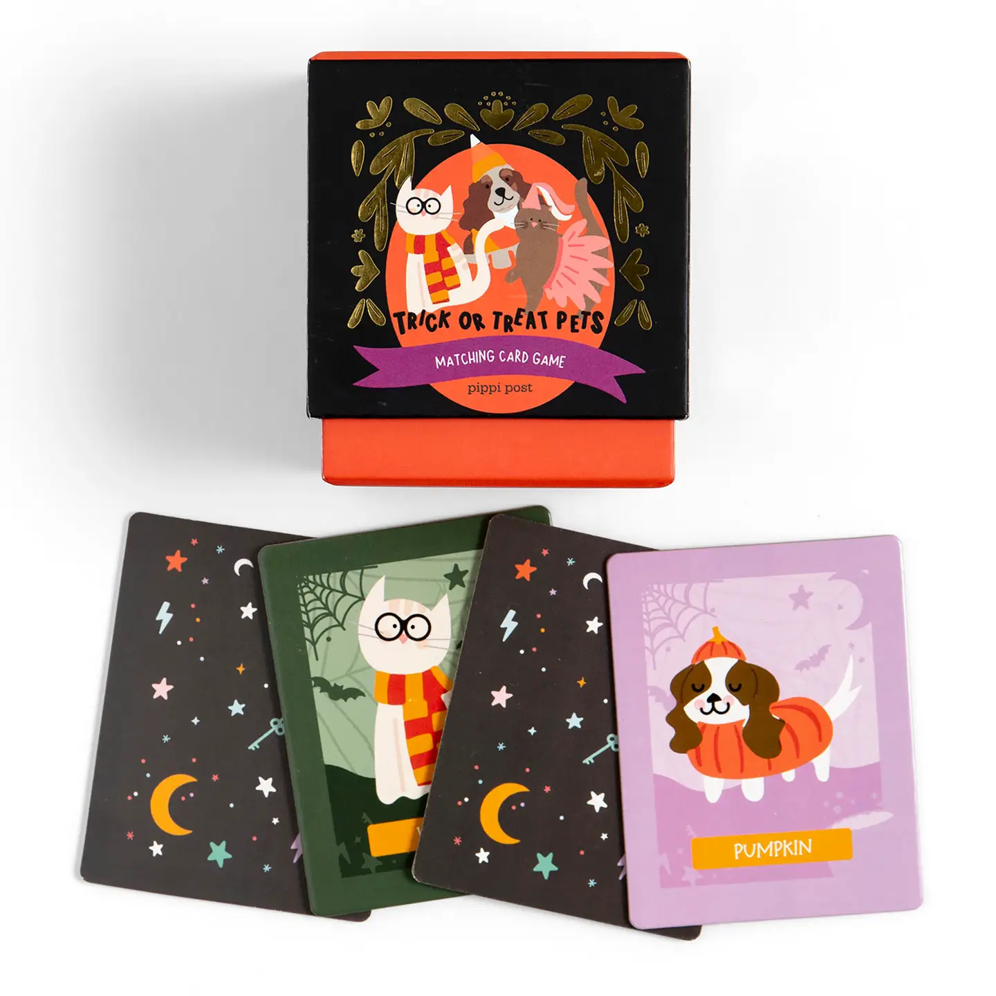 Trick or Treat Pets Memory Card Game