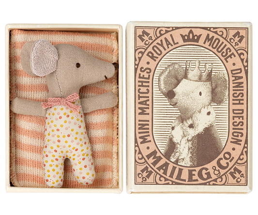 Sleepy/Wakey Baby Mouse in Matchbox