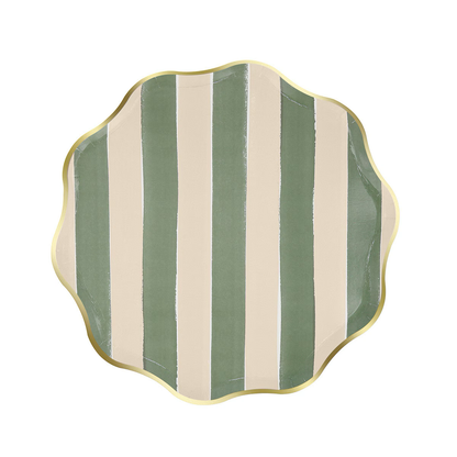 Fall Stripe Side Plates (x 8)