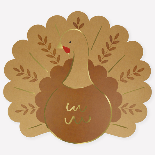 Folk Turkey Paper Placemats (x 12)