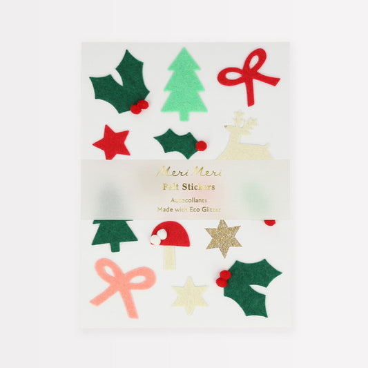 Felt Christmas Icon Stickers (x 4 sheets)