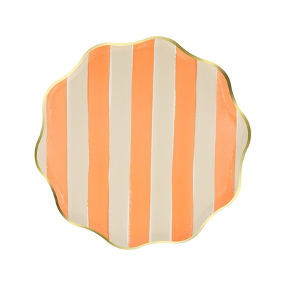 Fall Stripe Side Plates (x 8)