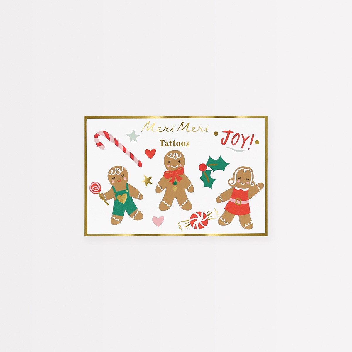 Gingerbread Temporary Tattoos (x 2 sheets)