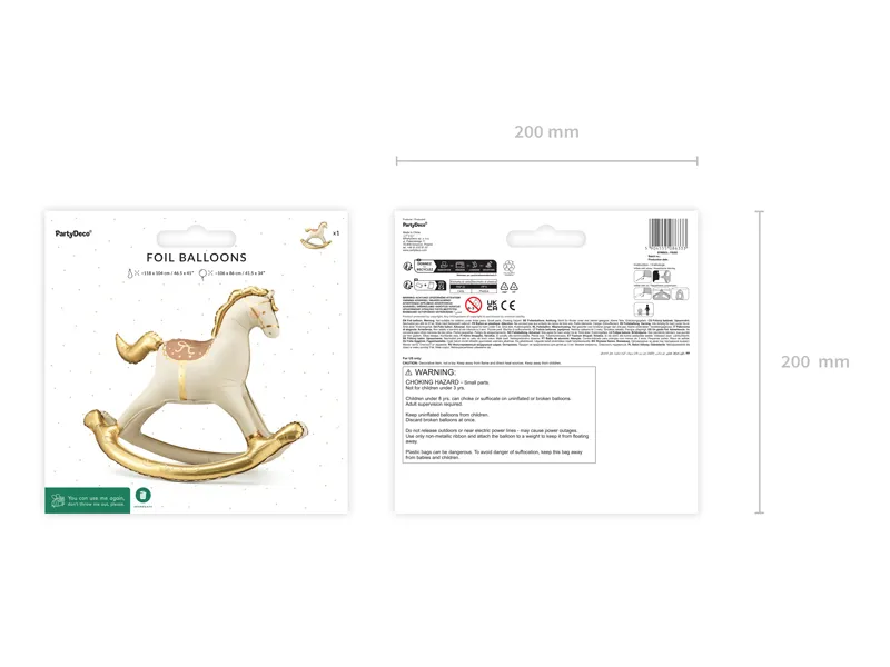 Foil Balloon Rocking Horse (118X104CM)