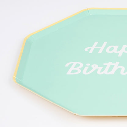 Mixed Happy Birthday Side Plates (x 8)