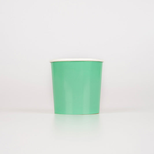 Emerald Green Tumbler Cups (x 8)