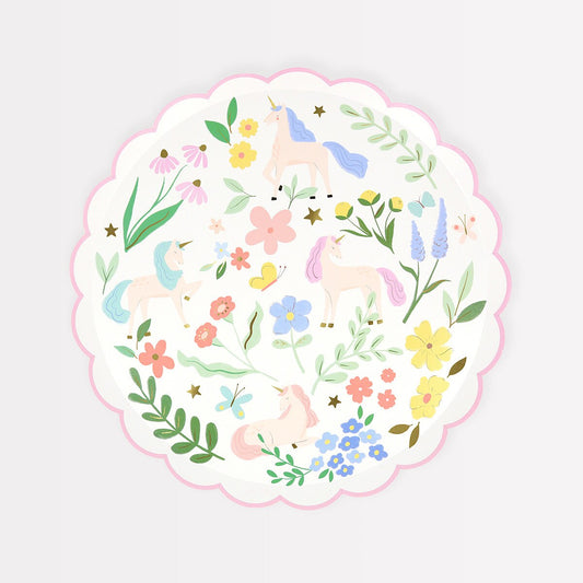 Meadow Unicorns Side Plates (x 8)