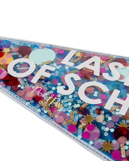 BACK TO SCHOOL TWO-SIDED CONFETTI PENNANT