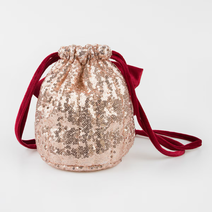 Pink Sequin Bow Bag