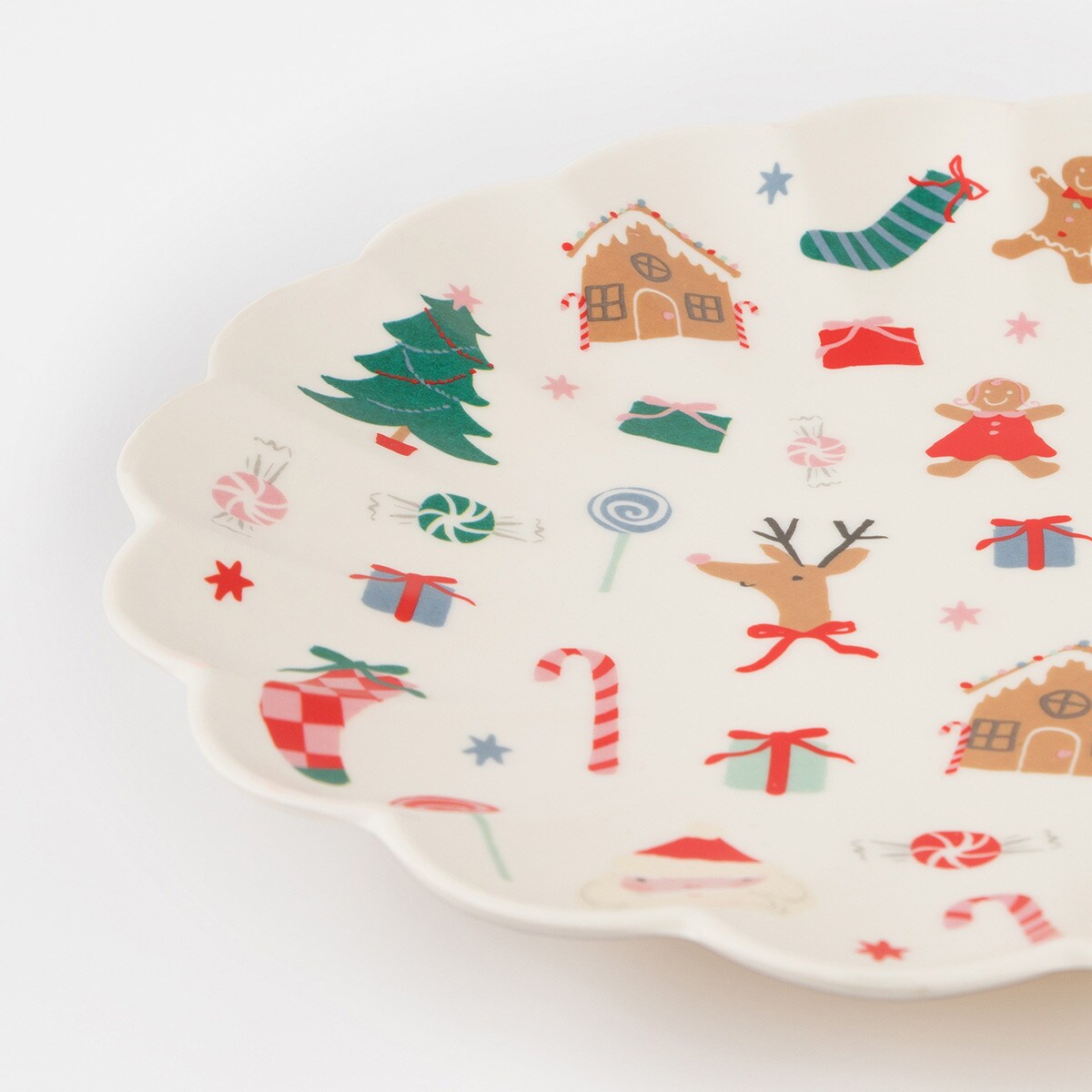 Jolly Christmas Reusable Large Plate