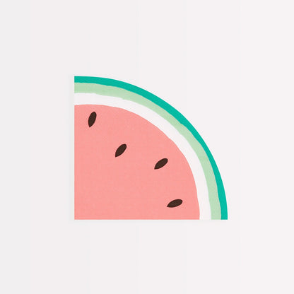 Watermelon Slice Napkins (x 16)