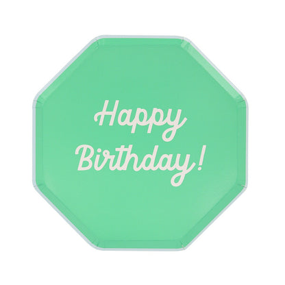 Mixed Happy Birthday Side Plates (x 8)