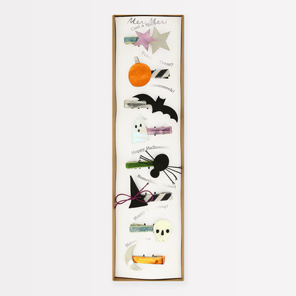 Halloween Icons Hair Clips (x 8)