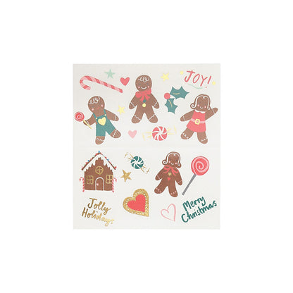 Gingerbread Temporary Tattoos (x 2 sheets)