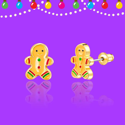 Gingerbread Man Cutie Stud Earrings