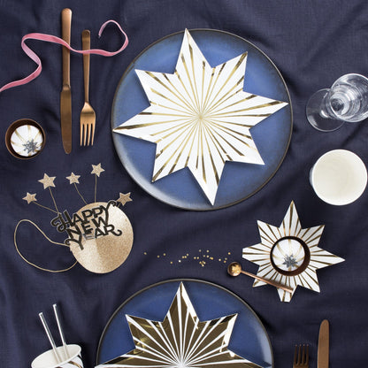 Gold Stripe Star Plates