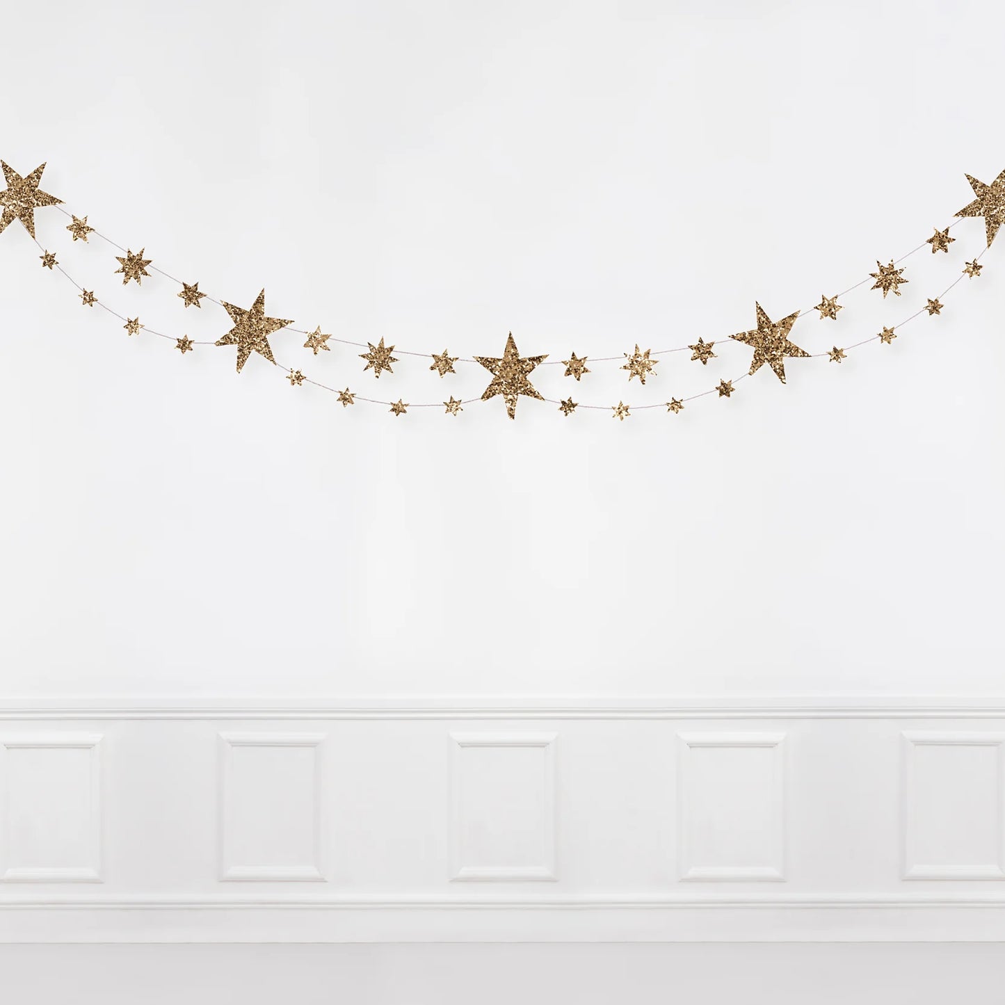 Eco Glitter Stars Garland