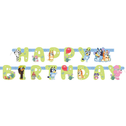 6 Foot Bluey Jointed Happy Birthday Banner