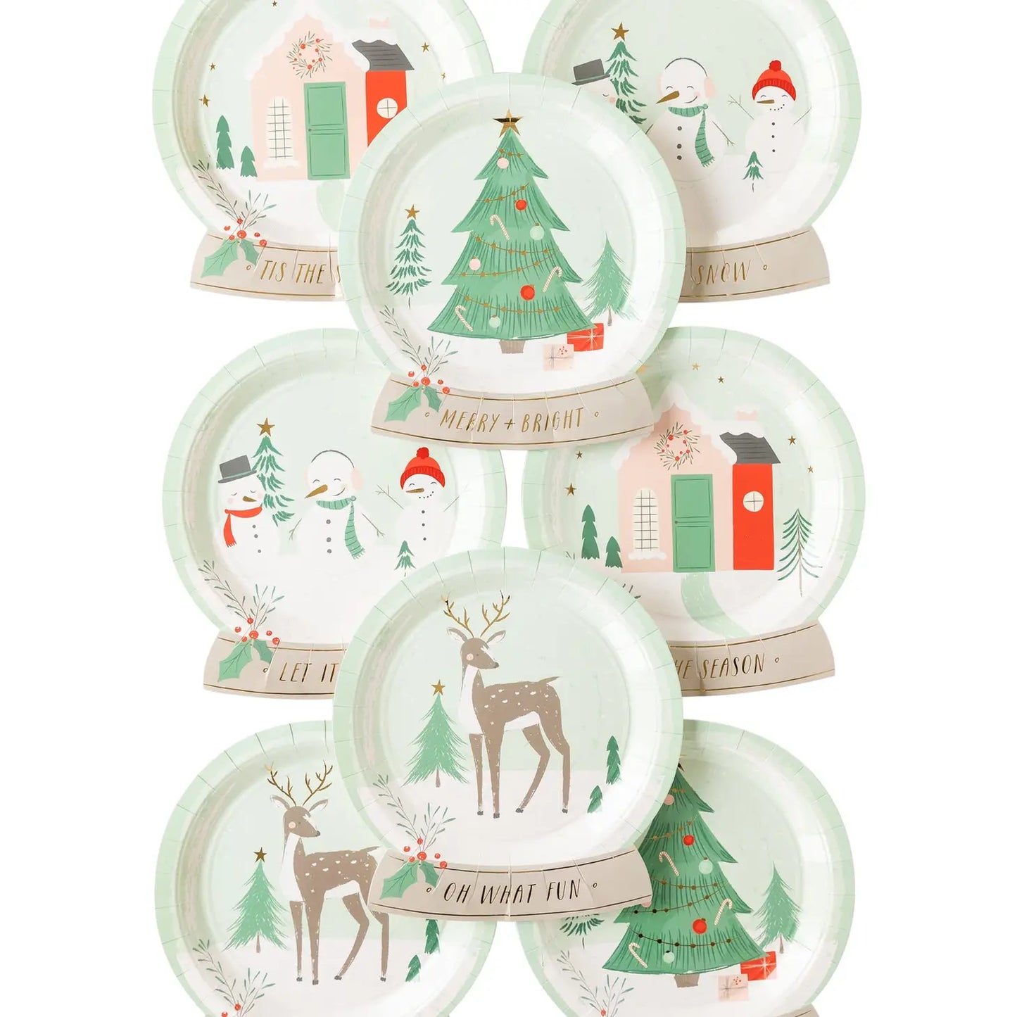 Snow Fun Snow Globe Shaped Plate