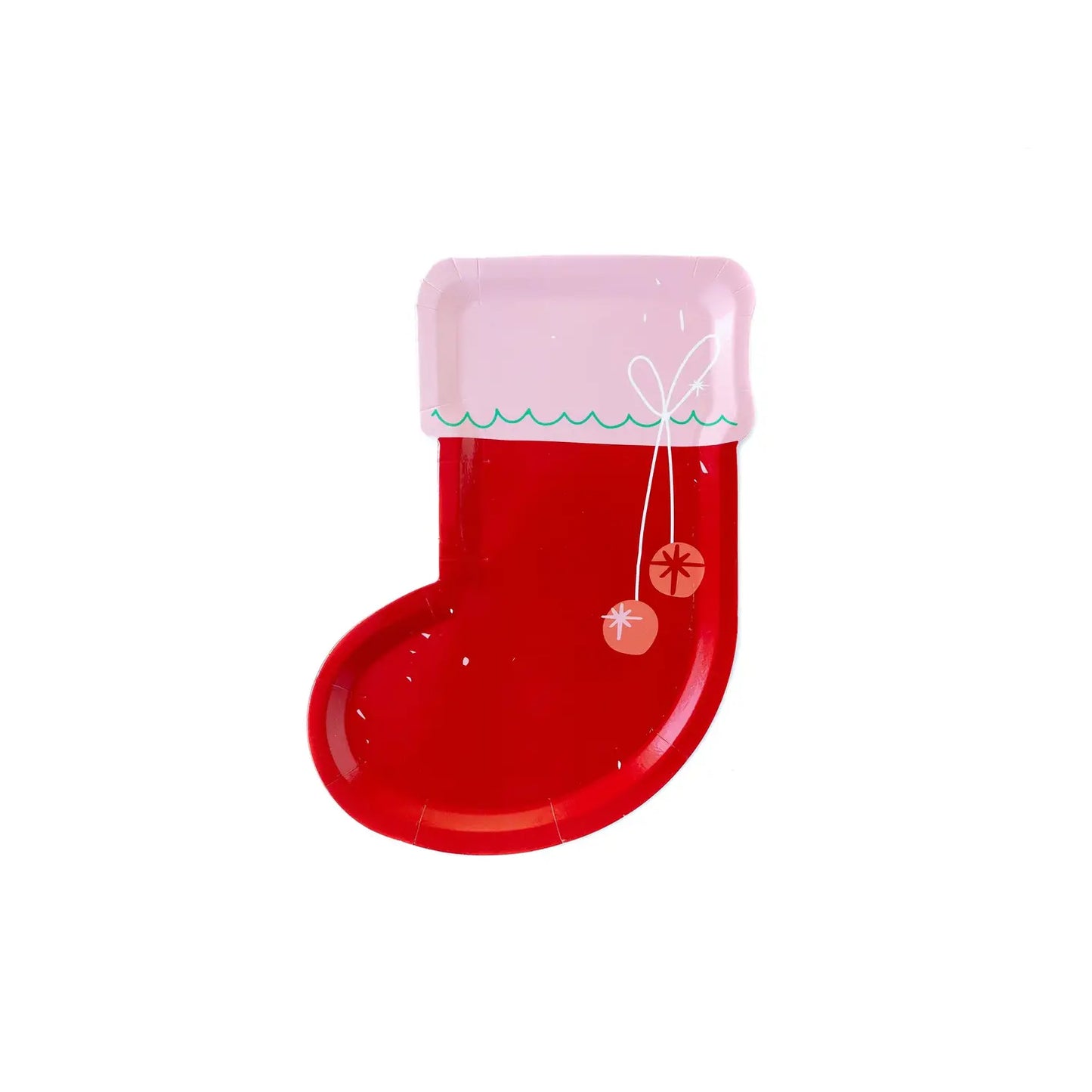 Oui Party Christmas 9" Shaped Stocking Plate