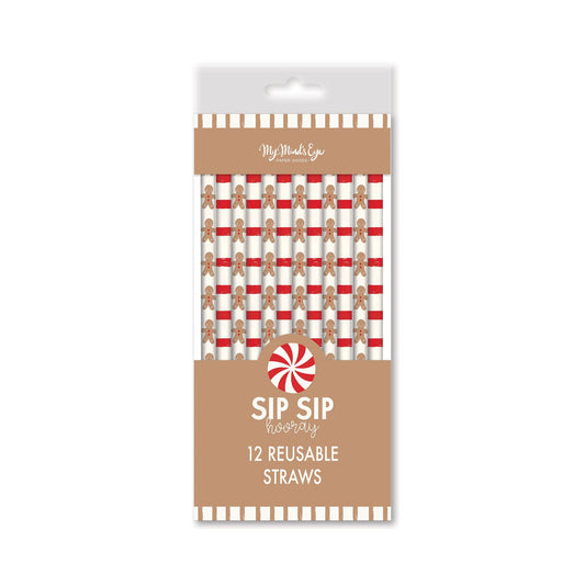 GBD1014 - Gingerbread Reusable Straws