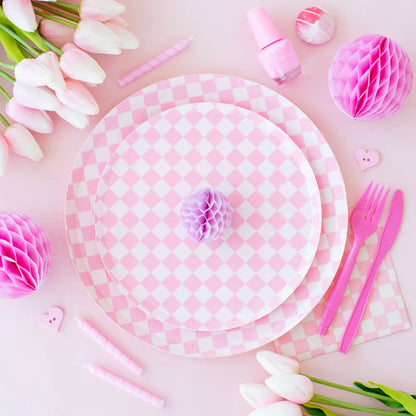 Check It! Tickle Me Pink Plates - 8 Pk.