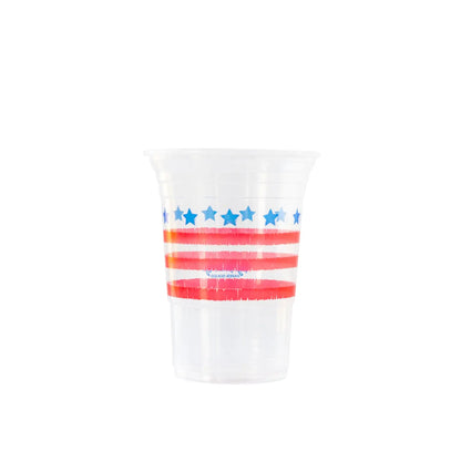 Red Stripes Plastic Party Cups