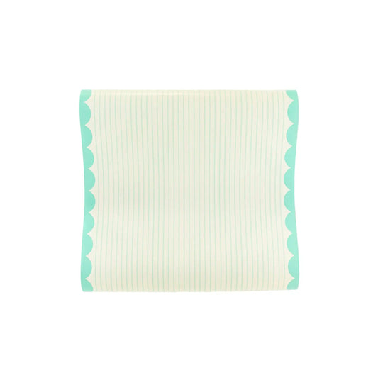 Cake By Courtney Blue Scalloped Paper Table Runner