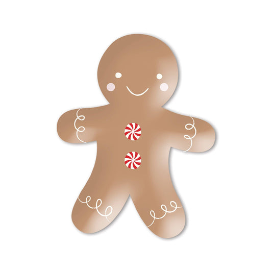 GBD1040 - Gingerbread Man Shaped Paper Plate