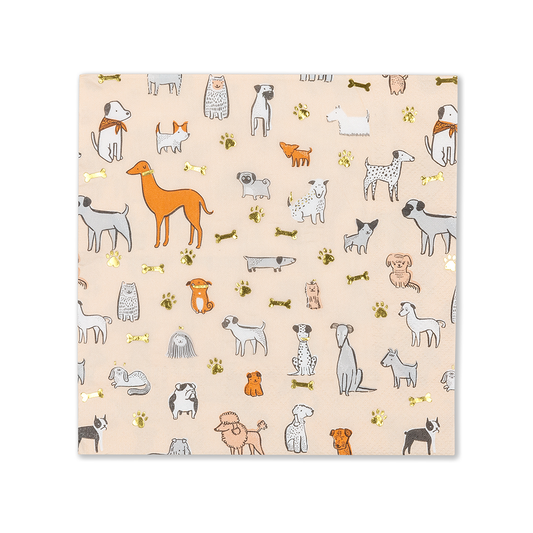 Bow Wow Large Napkins  - 16 Pk.